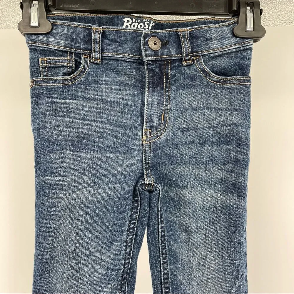 OshKosh B’gosh Boy’s Straight Leg Adjustable Waist Denim Jeans Size 4 Regular